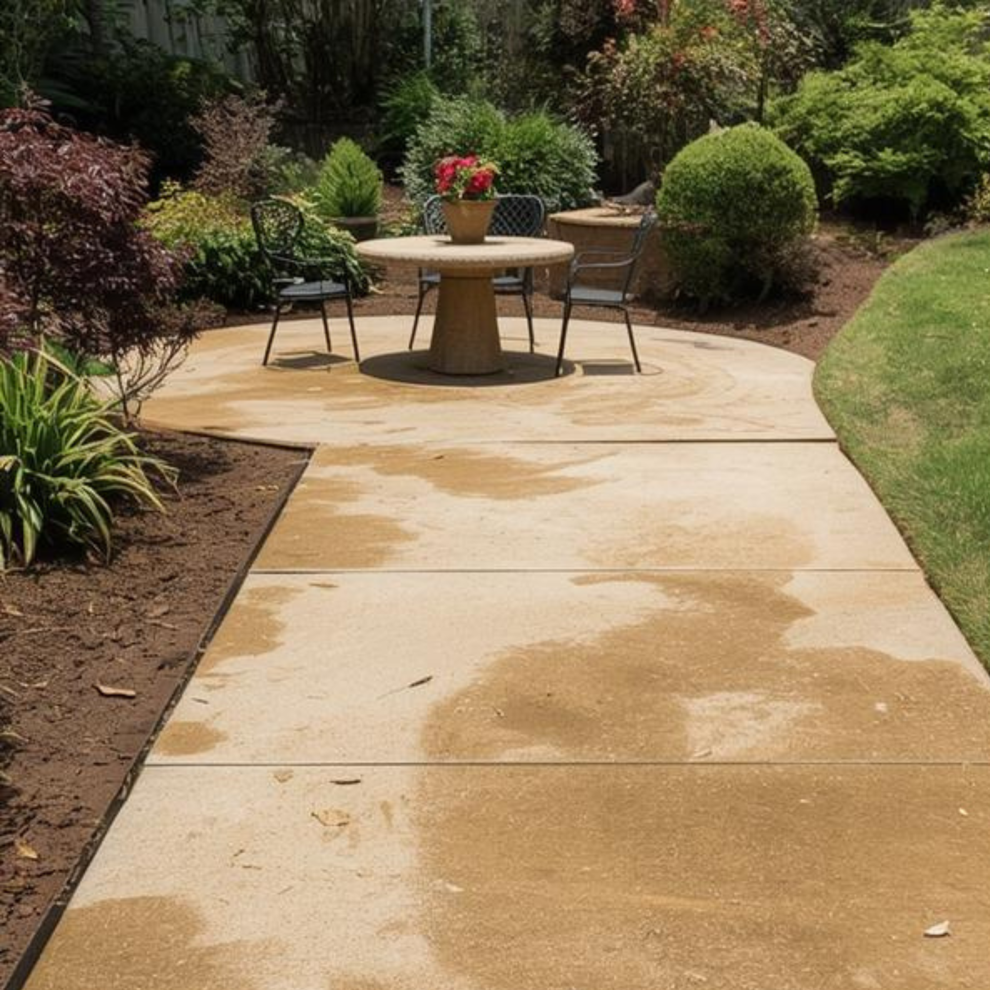 Clean dog run after pressure washing