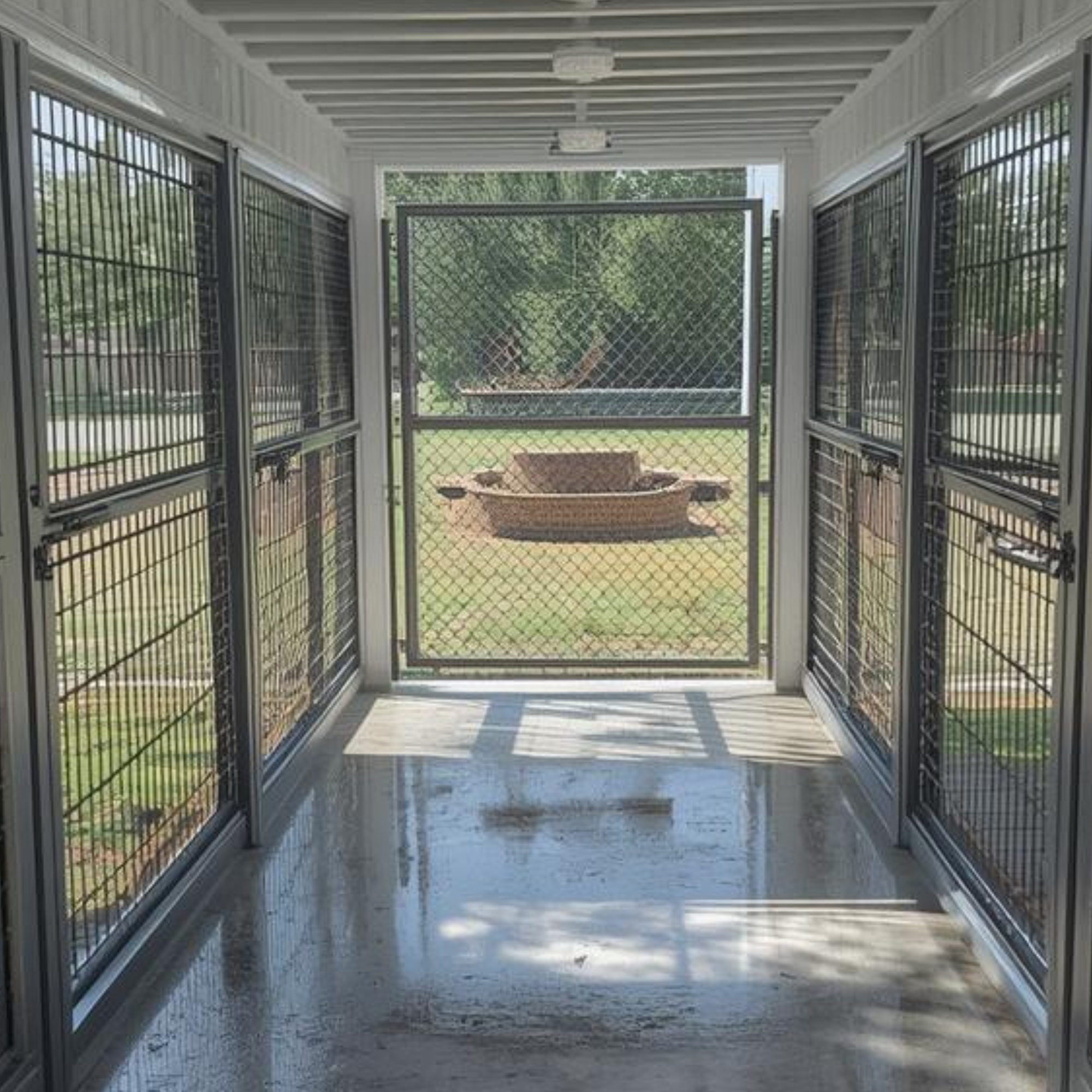 Clean concrete patio after treatment